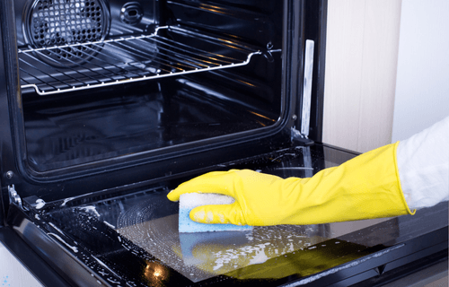 Professional oven cleaning in Perth by technician