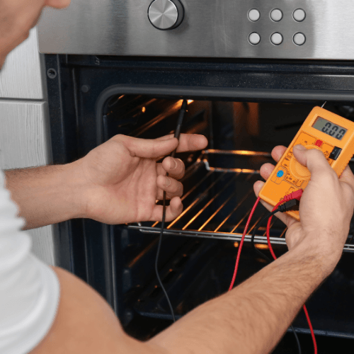 Oven cleaner sanitizing racks in Perth