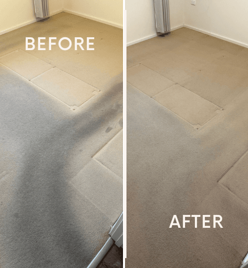 Before and after carpet cleaning Perth – black stain removal results