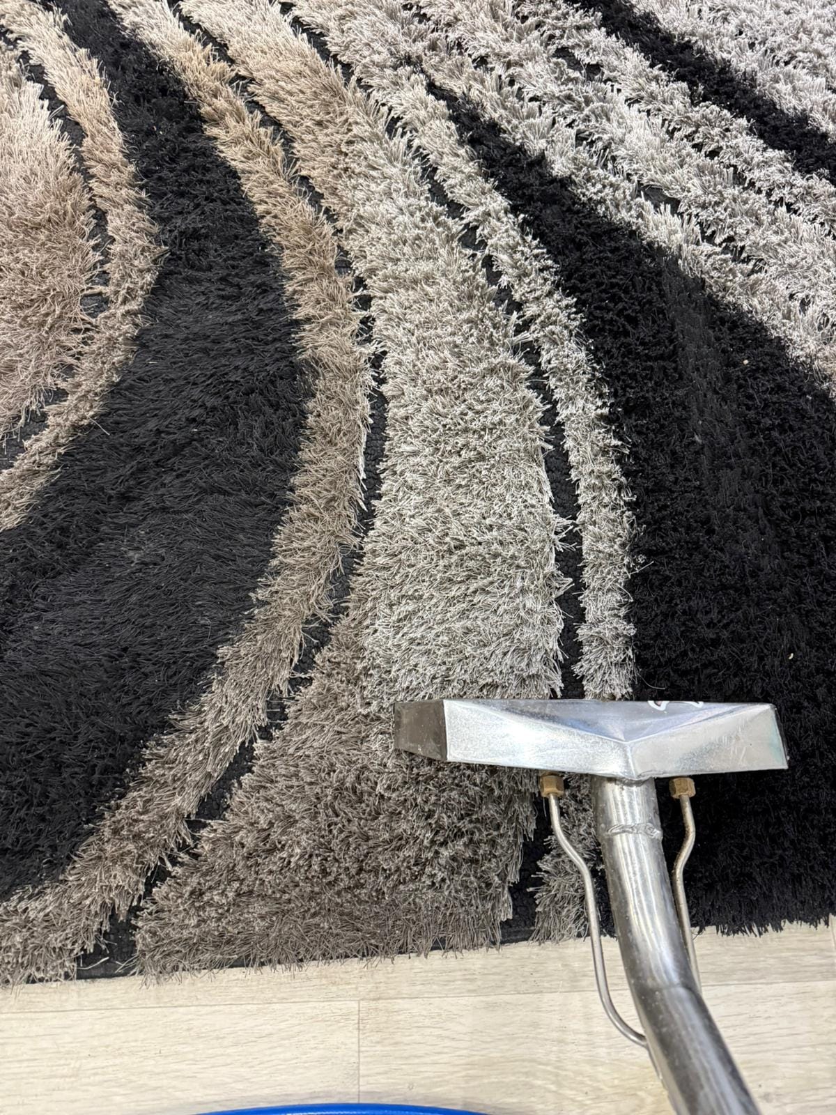 Before and after carpet cleaning Perth – stained carpet restored to fresh and clean look.