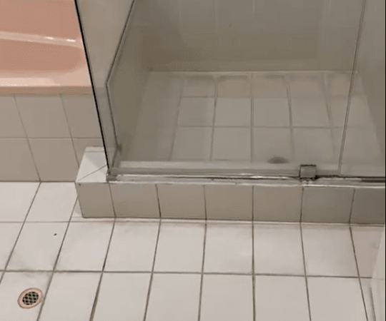 Washroom tiles cleaning