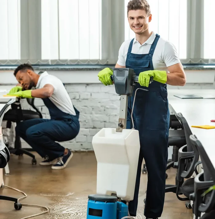 End of lease cleaning Perth – professional cleaners ensuring spotless floors and safe cleaning process